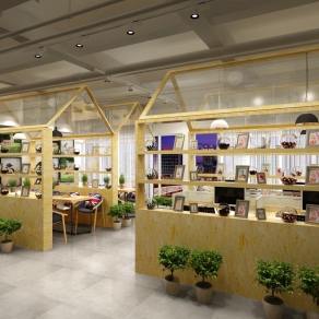 北欧奶茶咖啡店3D模型下载